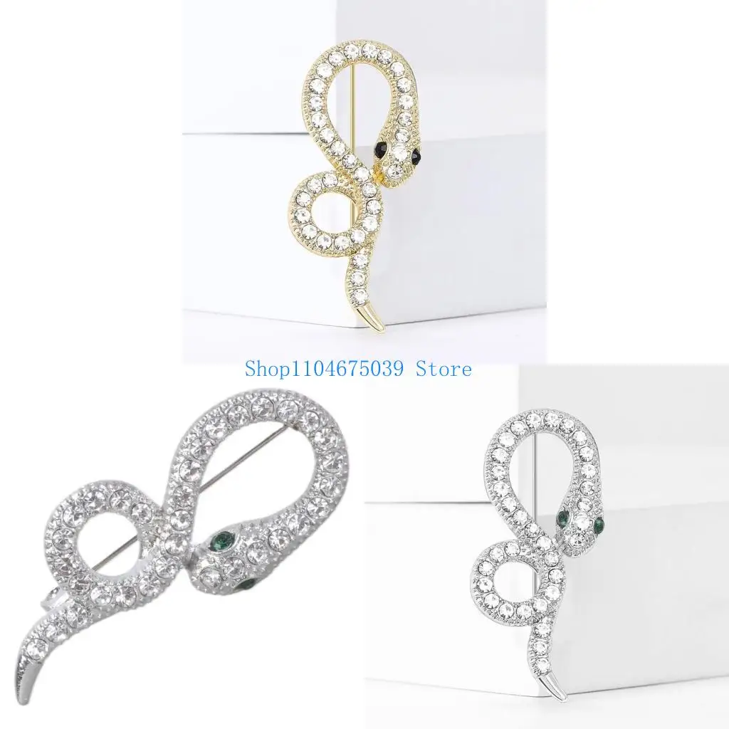 5ASD أنيقة بروش مع أحجار الراين للجنسين أزياء إكسسوارات بروش مناسبة لتعزيز اللباس الحفلات والبدلات #1