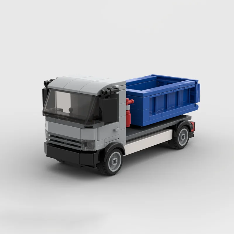 Klocki konstrukcyjne Europejski wóz do zbierania odpadów Model technologiczny Modularny wóz Prezenty Konstrukcja Zabawki do samodzielnego montażu