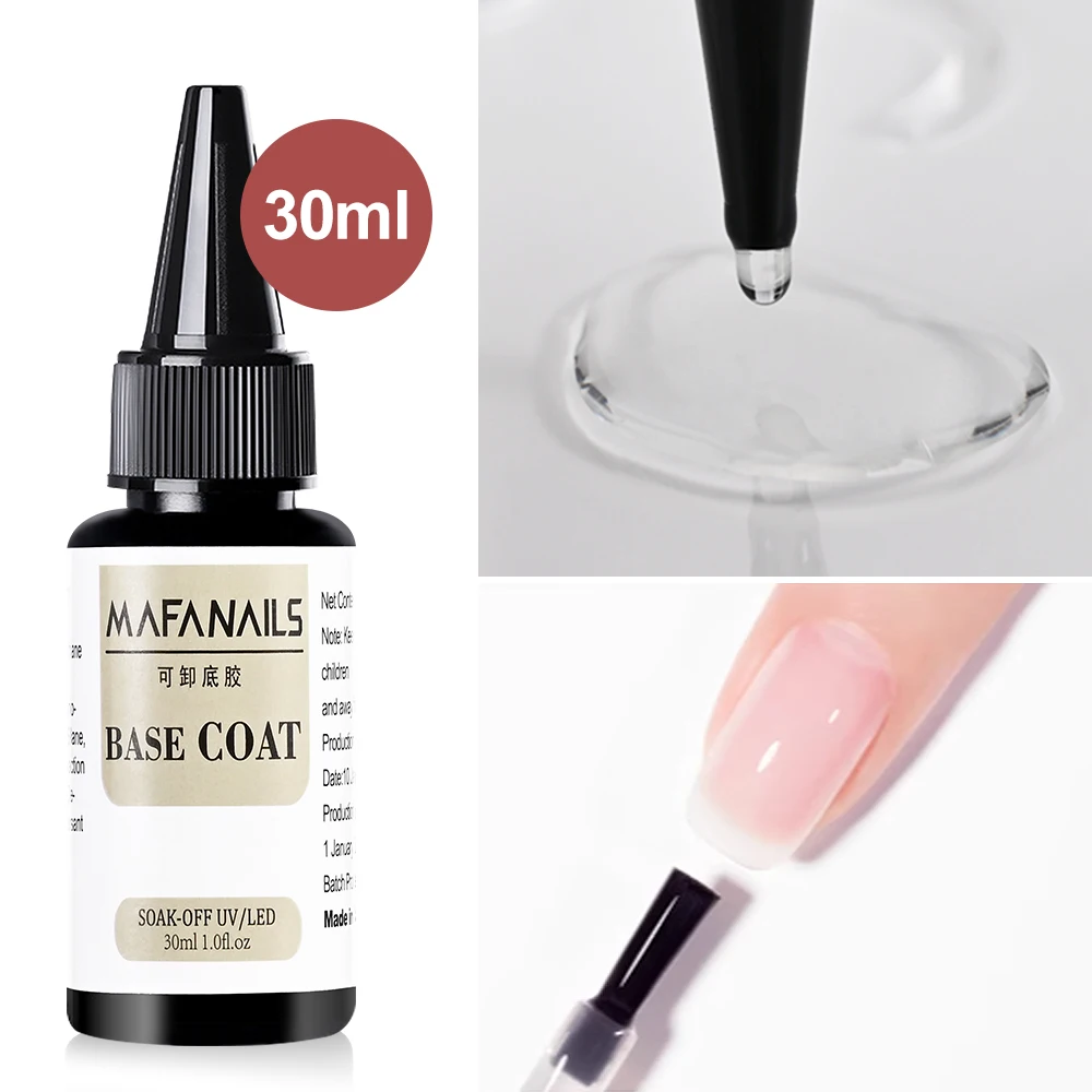 30ml Multi-function Nail Top Coat Base Matte Gel With Pointed Bottle Russian Leveling Nail Gel LED Gel Polish Manicure Gel