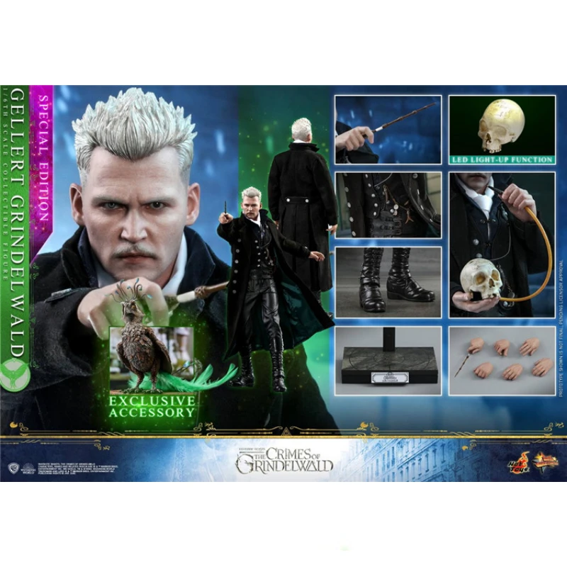 En Stock HotToys MMS513 Animales Fantásticos 2 Gellert Grindelwald 1/6 Anime figura de acción juguete para regalo modelo colección Hobby