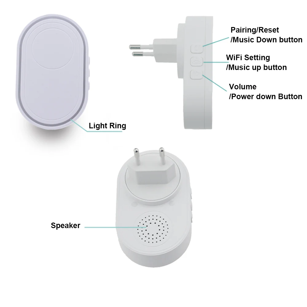 Imagem -05 - Wifi Pir Sensor de Movimento Alarme Prevenção de Queda para Idosos Demência Rf433mhz Cama sem Fio Alarme Cuidador Pager Tuya App