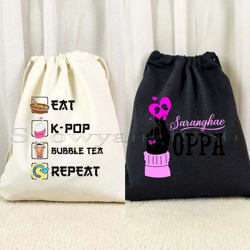 

Kdrama KPop Lover Funny Kpop Finger Heart K Pop Girl Korea Gifts Canvas Drawstring Bags Soccer Backpack Gym Sackpack String Bag