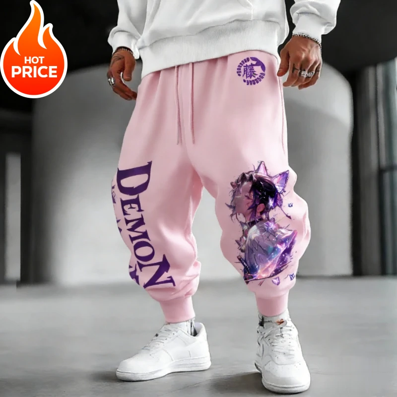 

Kochou Shinobu Anime Demon Slayer Harajuku Men New Spring Sports Pants Streetwear Women Casual Leggings Sweatpants Unisex Bot