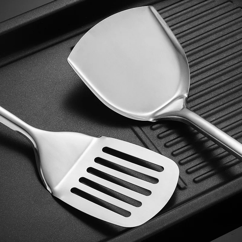 Kitchen Stainless Steel Korean Style Kitchenware Pots Set Cooking Tableware Food Rice Soup Spoon Colander Spatula Accessories