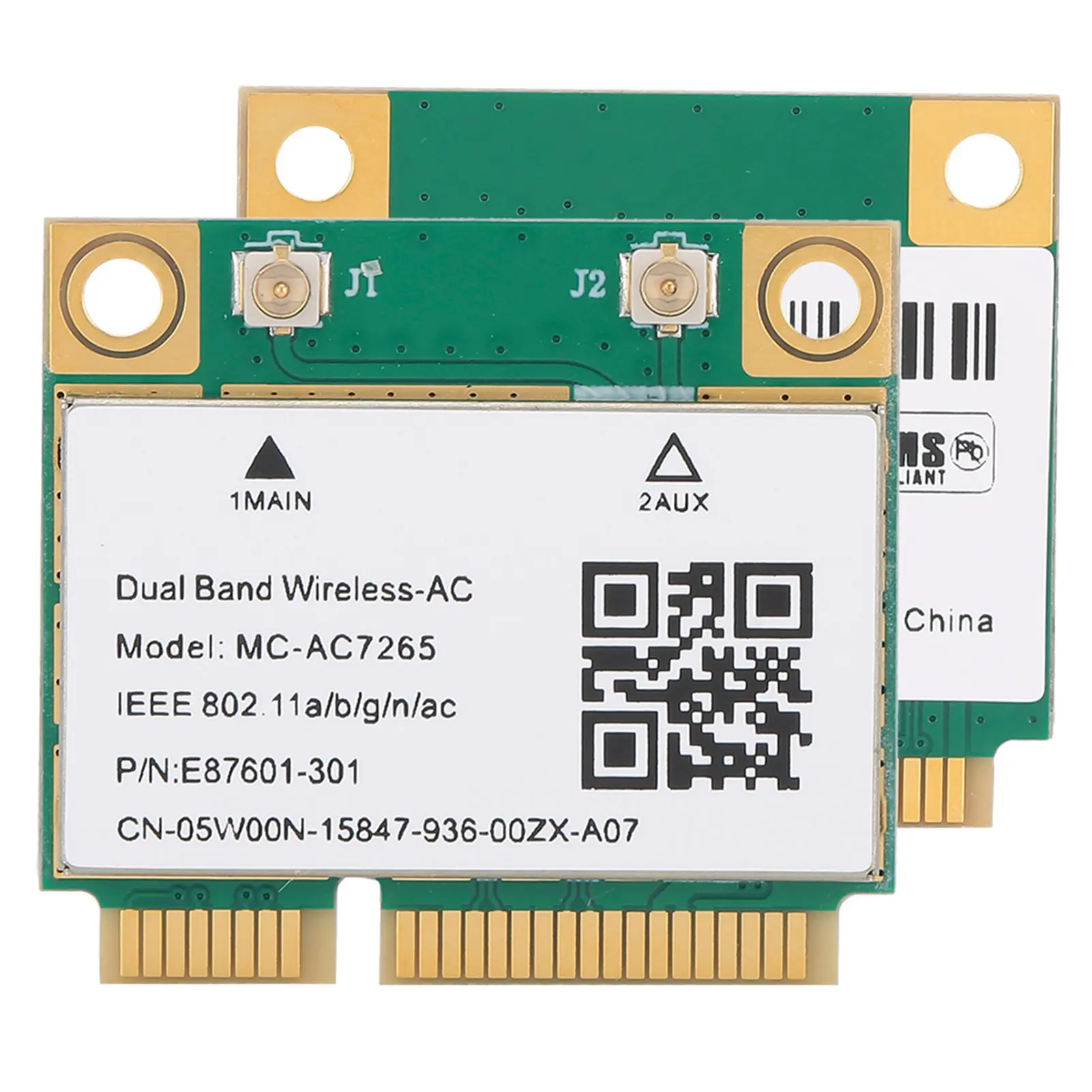 

Wireless Network Card Mini PCI‑E Gigabit Network Double Band Network Card for Bluetooth 4.2 Wireless Wifi MC‑AC7265 Easy Install