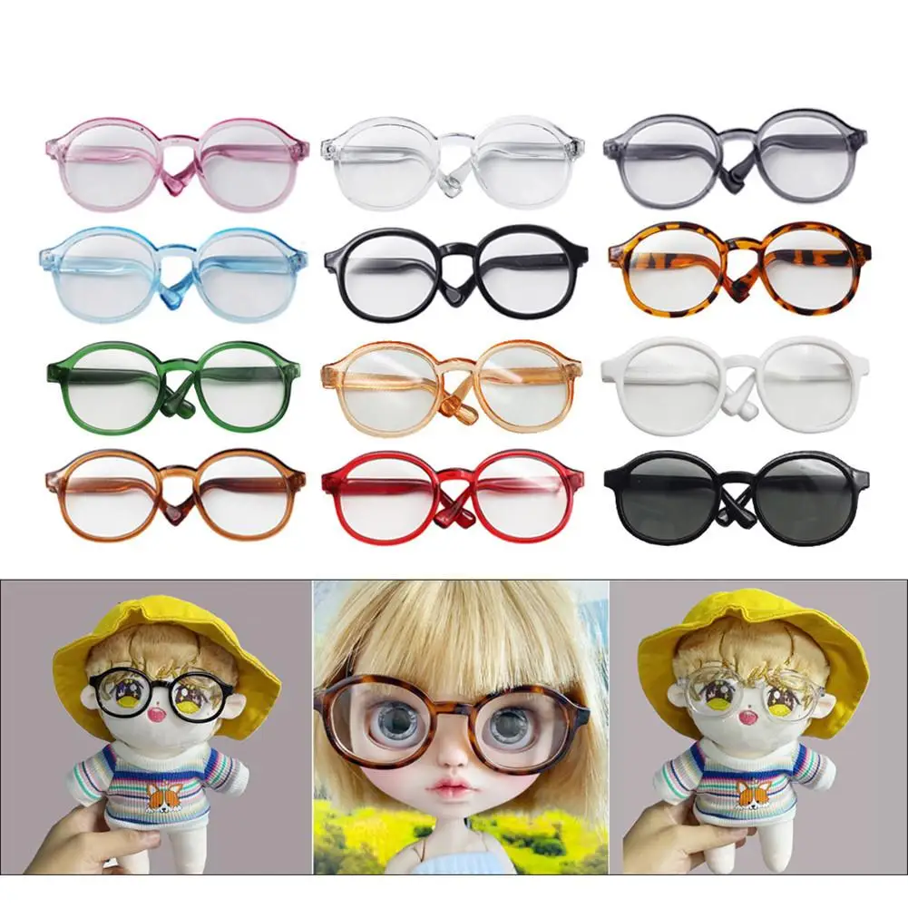 6.5/9cm Cute Plastic Glasses for 15cm Labubu and 60cm BJD Dolls and 1/3 BJD Dolls Toy(no doll)