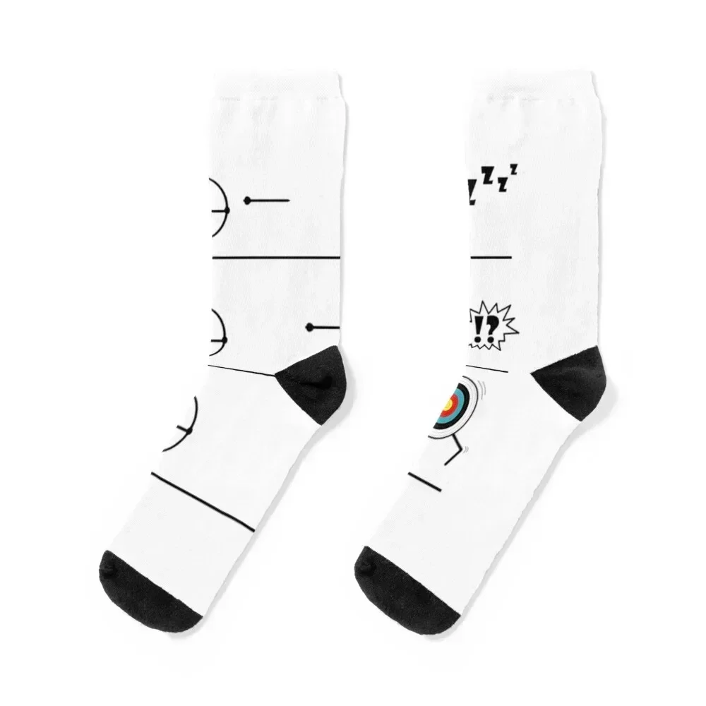 Running archery target Scoop Socks Toe sports men cotton high quality crazy kids Male Socks Women's