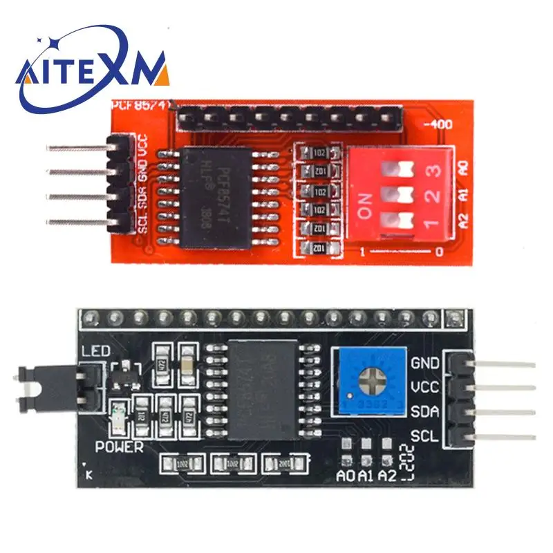 PCF8574 PCF8574T I/O For IIC I2C TWI SPI Serial Interface Board Port LCD1602 LCD2004 Adapter Plate LCD Adapter Converter Module