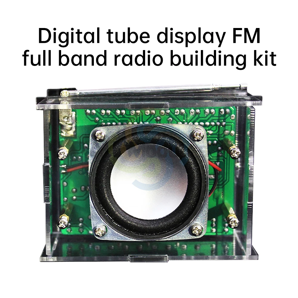 87-108MHZ FM Digital FM Radio Assembly Soldering Practice Kit RDA5807 LCD Display DIY Soldered Loose Parts