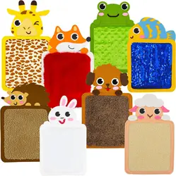 Felt Sensory Mats for Autistic Children Cartoon Animal Cognition Tiles Textured Pads Developmental Preschool Education Toys