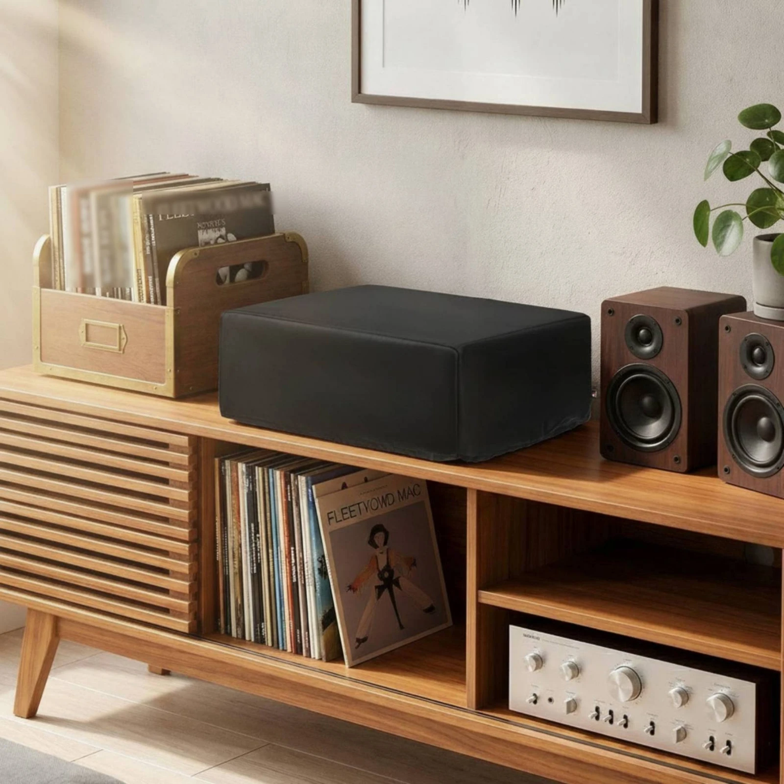 Audio Player Dust Cover Foldable Turntable Dust Cover Acrylic Protector Easy to Clean Sturdy for Vinyl Collectors