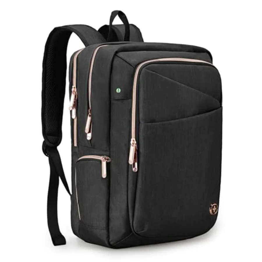 Swissdigital Design Business-Laptop-Rucksack für Damen mit USB-Ladeanschluss, Computer-Arbeitsrucksack, passend für 15,6-Zoll-Laptops, Reisen