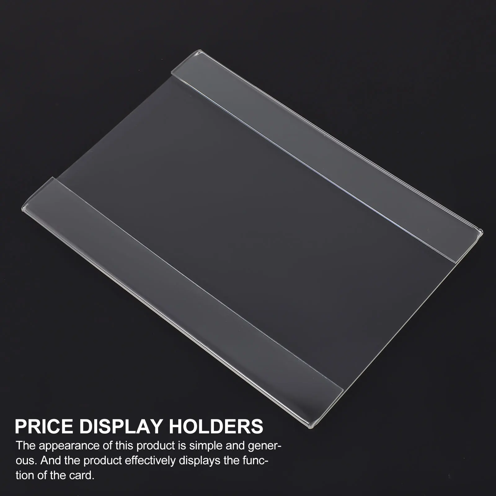 

5 Pcs Supermarket Label Holder Shelf Tag Holders Merchandise Sign Display Clear Plastic Labels Transparent Retail