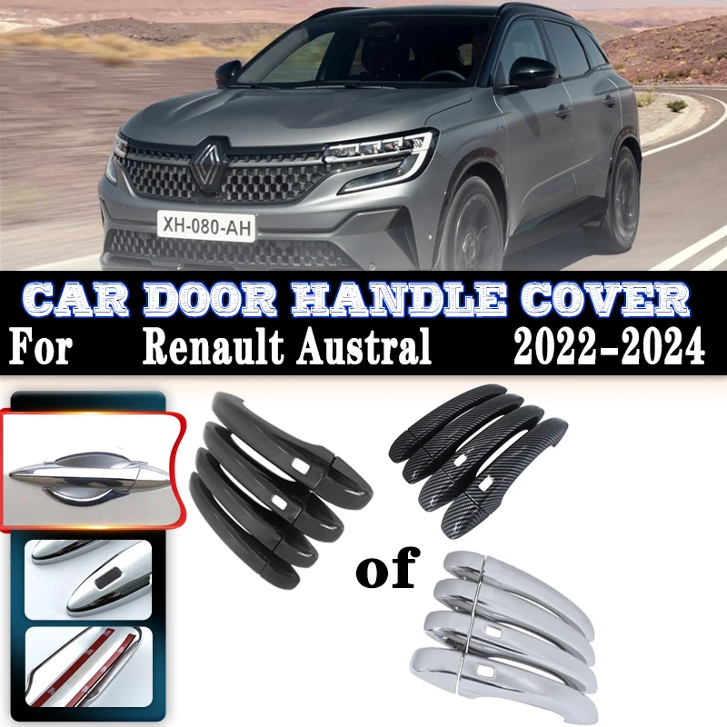 For Renault Austral 2023 Espace 2022 2024 Car Rustproof Door Handles Covers Exterior Scratch Protective Decor Car Accessories