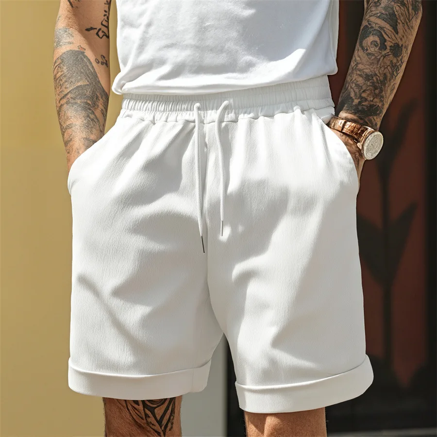

Miembro Mens Solid Color Short Lightweight Gym Pants Beach Shorts Men Jogging Sport Large Short Homme Clothing Shorts for Men