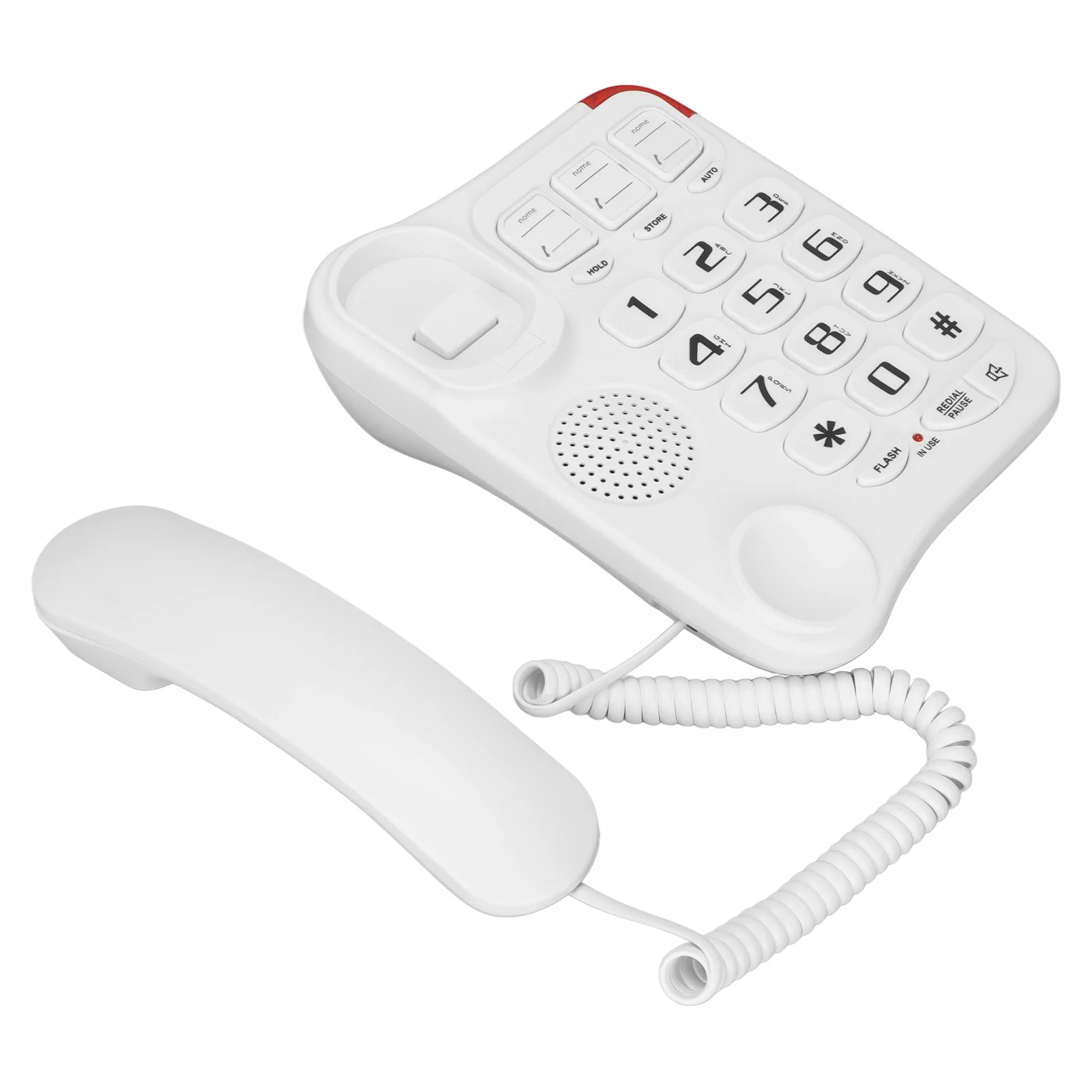 Universal Big Button Phone 3 Picture Keys Amplified Sound Corded Landline Telephone Easy to Use Durable for Seniors Home Office