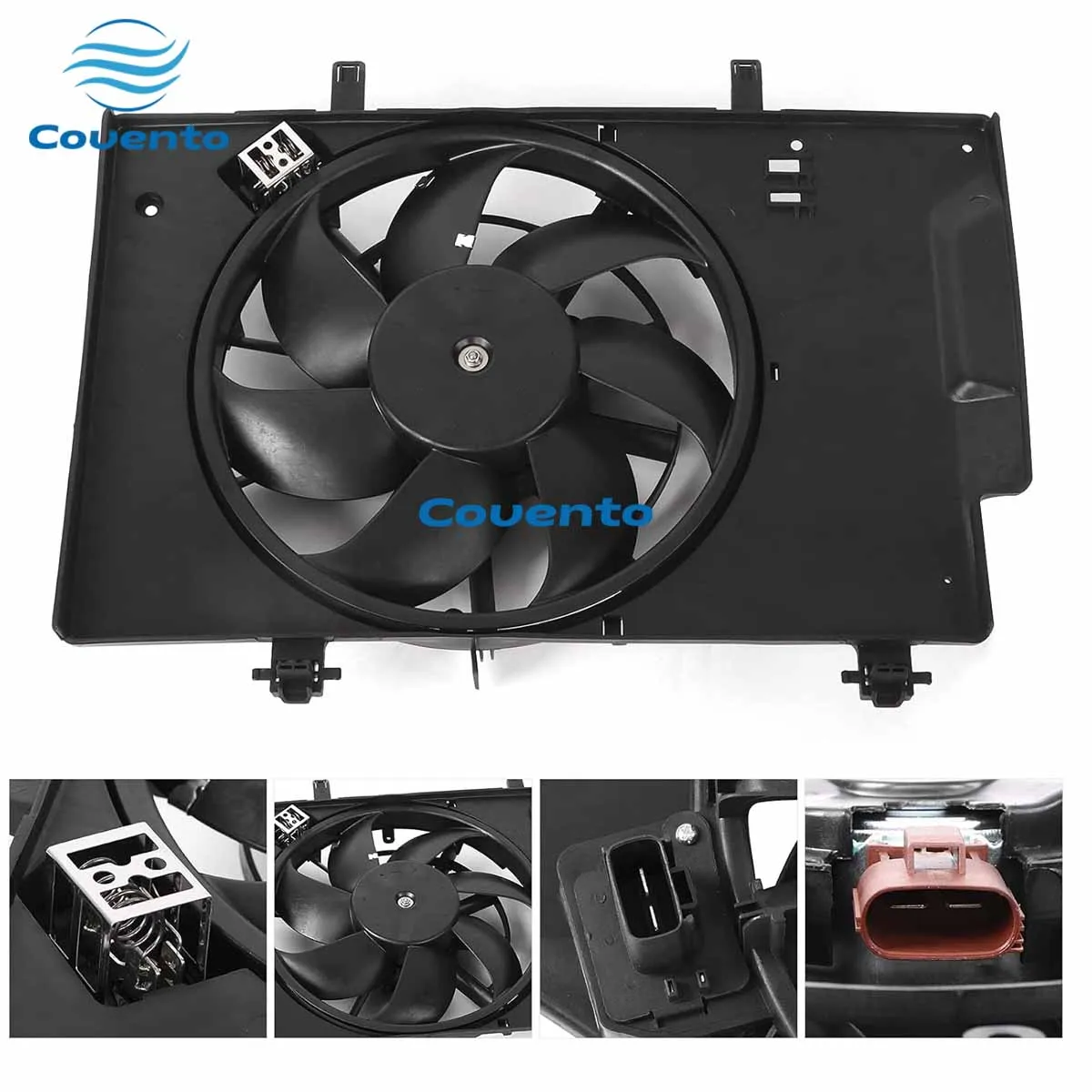 C1B1-8C607-FA C1B18C607FA FO3115186 Engine COOLING A/C RADIATOR CONDENSER Electronic Fan for Ford Fiesta Ecosport Figo