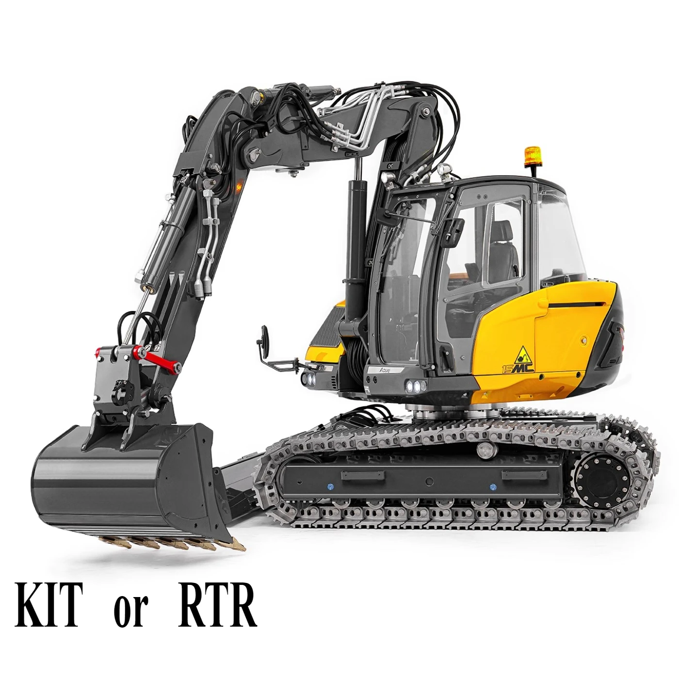 LESU RC Excavator 1/14 Aoue-15MC Tracked Excavator 4+5 Valve Hydraulic RC Excavator Construction Machinery Metal Model Toy