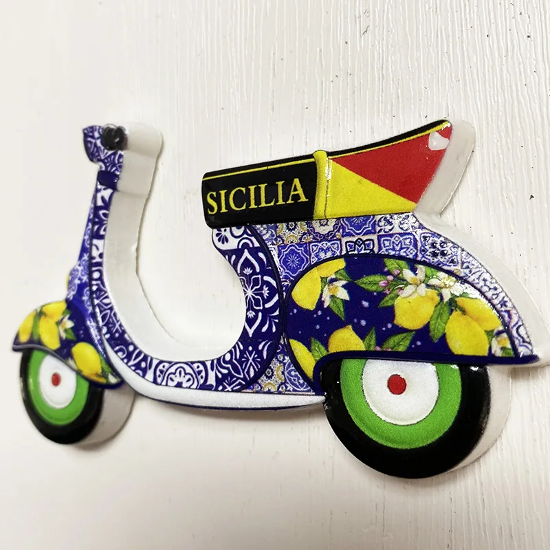 Sicily 3D refrigerator magnet Tourist souvenirs Refrigerator magnet decoration supplies Collection arts and crafts gifts