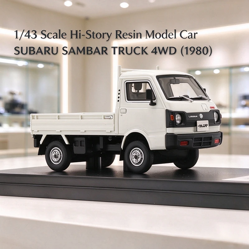 Hi-Story Brand 1/43 Scale Model Car SUBARU SAMBAR TRUCK 4WD (1980) Handmade Resin Model Desktop Display Collectible Gift