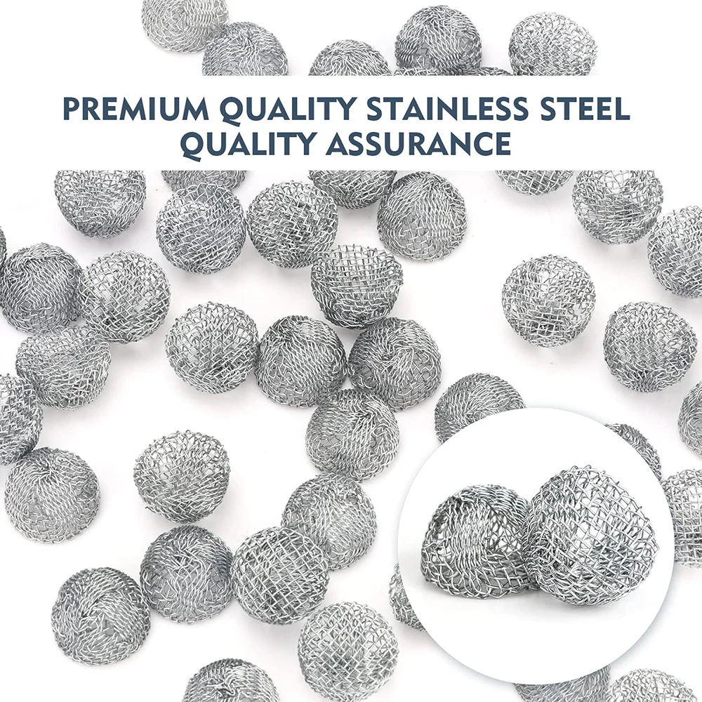 Paquete de 50/100 de 16MM, filtros de pantalla de tubería, bola de pantalla de acero, bola de pantalla de tubo de acero inoxidable, resistente a altas temperaturas