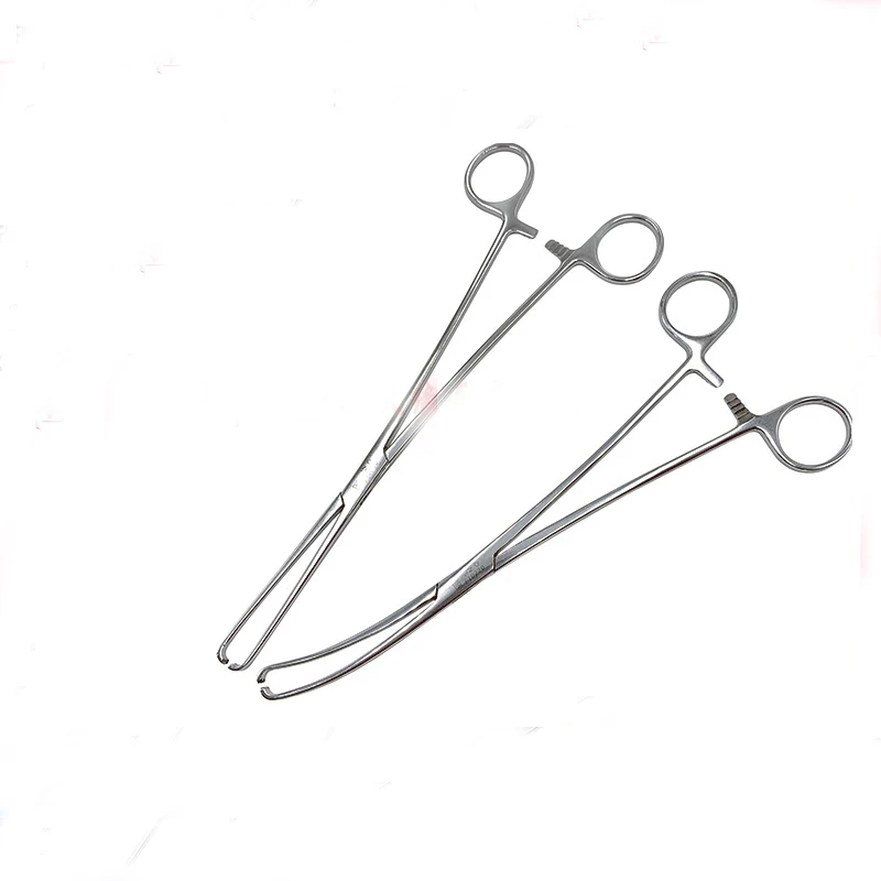 

Gynecological forceps, cervical forceps, stainless steel straight elbow palace dressing forceps