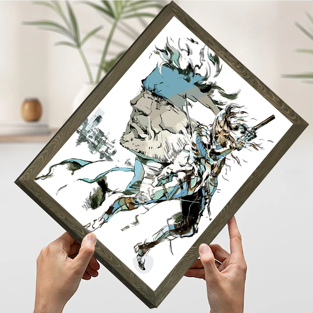 Metal Gear Solid: Solid Snake Artwork Poster Customizable Printed Canvas Painting for Pictures Wall Art Home Decorations Mural - view 3