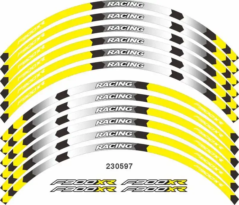 Per BMW F900XR parti del motociclo Contour Wheel Decoration Decal Sticker - B