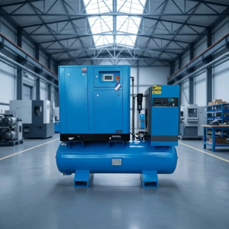 Customized 12.5 Bar 4-in-1 Air Compressor 22kW 380V With Integrated Tank And Dryer Save Space And Installation Cost