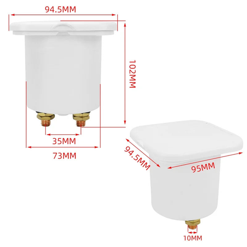 X39A-Interruttore a chiave per roulotte marine per camper 12V-24V 275A Interruttore di disconnessione batteria coperta con isolatore batteria a chiave