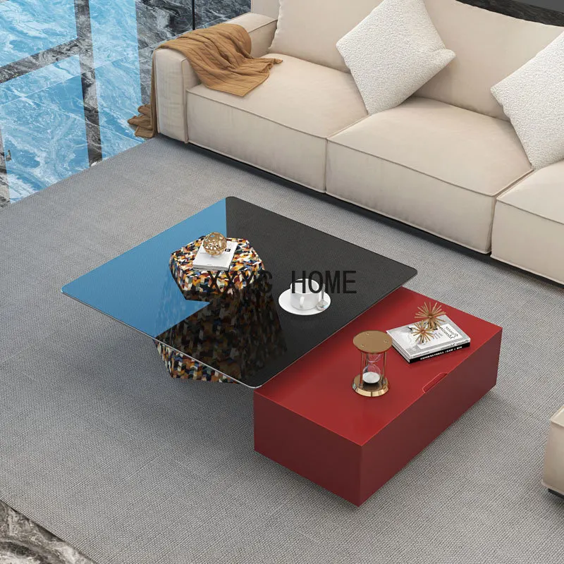 Minimalist Square Storage Italian Coffee Table Decorative Writing Coffee Tables Modern Design Nmeubles De Home Furniture