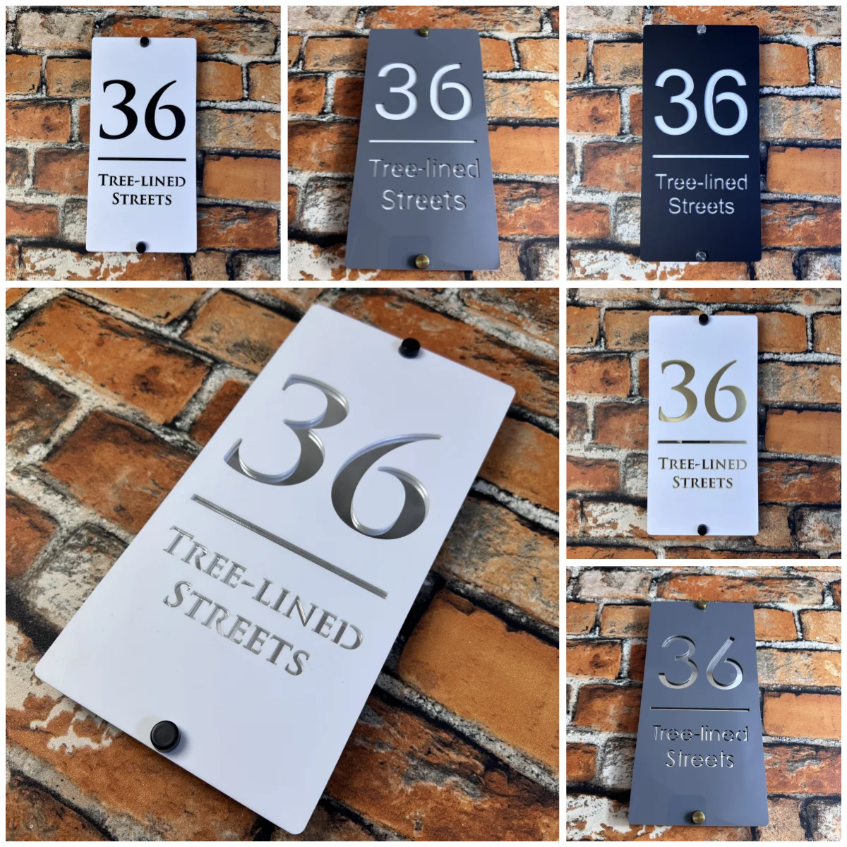 

Personalized Vertical Door Number Sign – Matte White Acrylic 3D Laser Engraved Customized Address Plaque for House Wall Plate