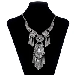 Fashion Bohemian Choker Collar Necklace Vintage Tassel Statement Maxi Long Necklace For Women Collier Femme Jewelry