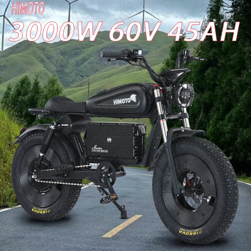 Electric Bicycle new pattern HIMTOT3000W High Power Motor 60v45ah battery Electric Bike mountain off-road ThickTire adult E-bike