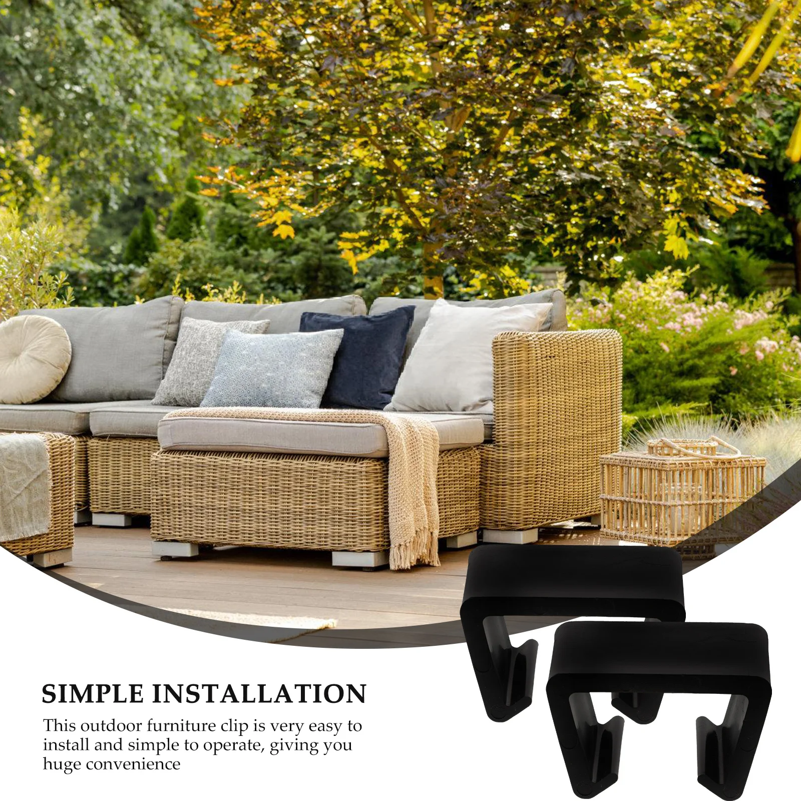 

10 Pcs Furniture Sofa Fasteners Plastic Outdoor Wicker Chair Clips Sectional Connection Gardening Sofas