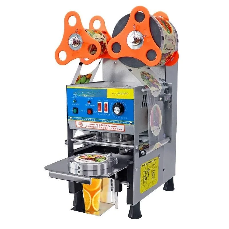 Automatic sealing machine Q7 milk tea beverage automatic film tape counting display automatic cup sealing machine