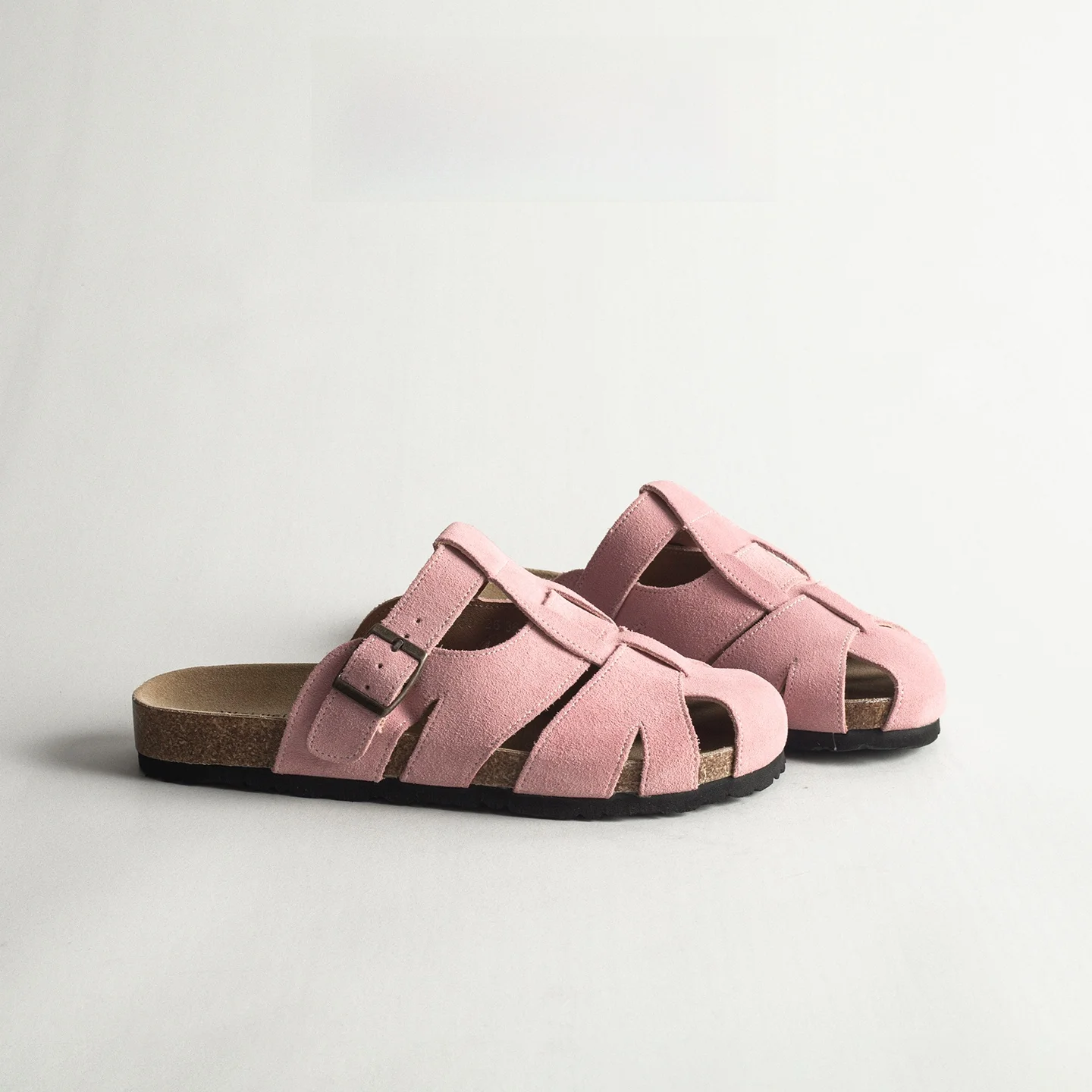 

Genuine Leather Retro Thick Heel Open-Toe Sandals Women Outdoor Wear Hollow out Breathable Cork Beach Roman Thong...