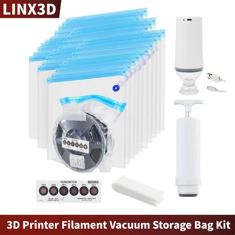 3D Printer Filament Vacuum Storage Bag Kit Humidity Resistant Moisture Proof Safekeeping Storage with Manual Hand Pump / USB Ele