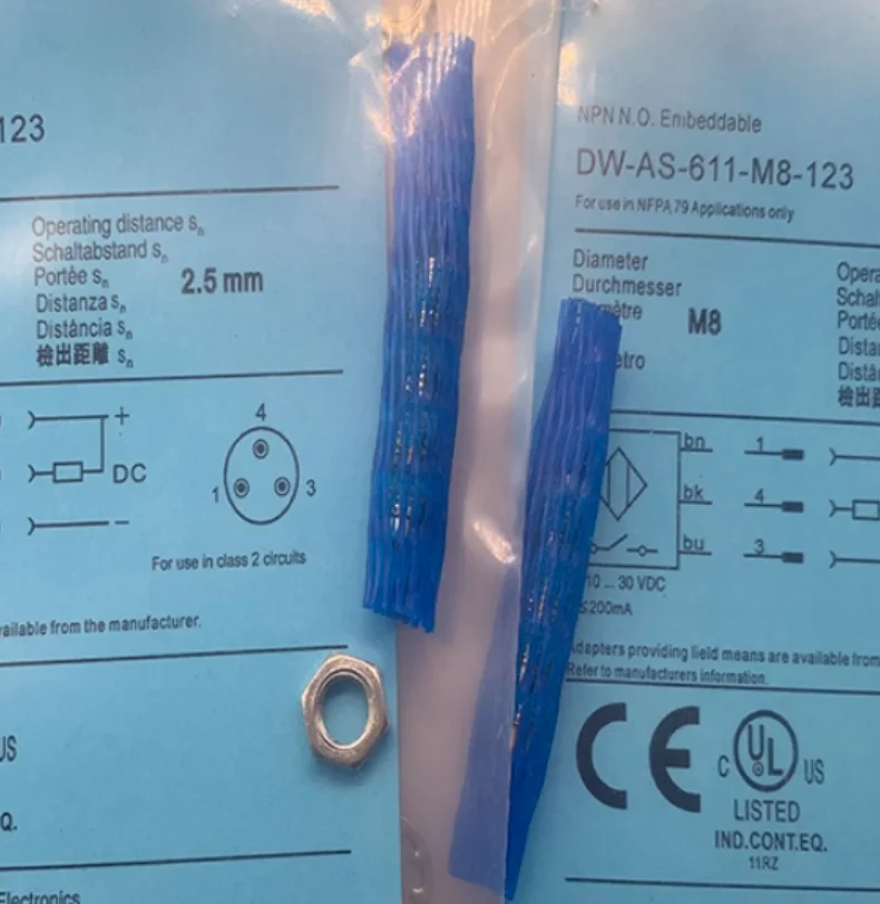 

4PCS New inductor sensor DW-AS-611-M8 DW-AS-611-M8-123