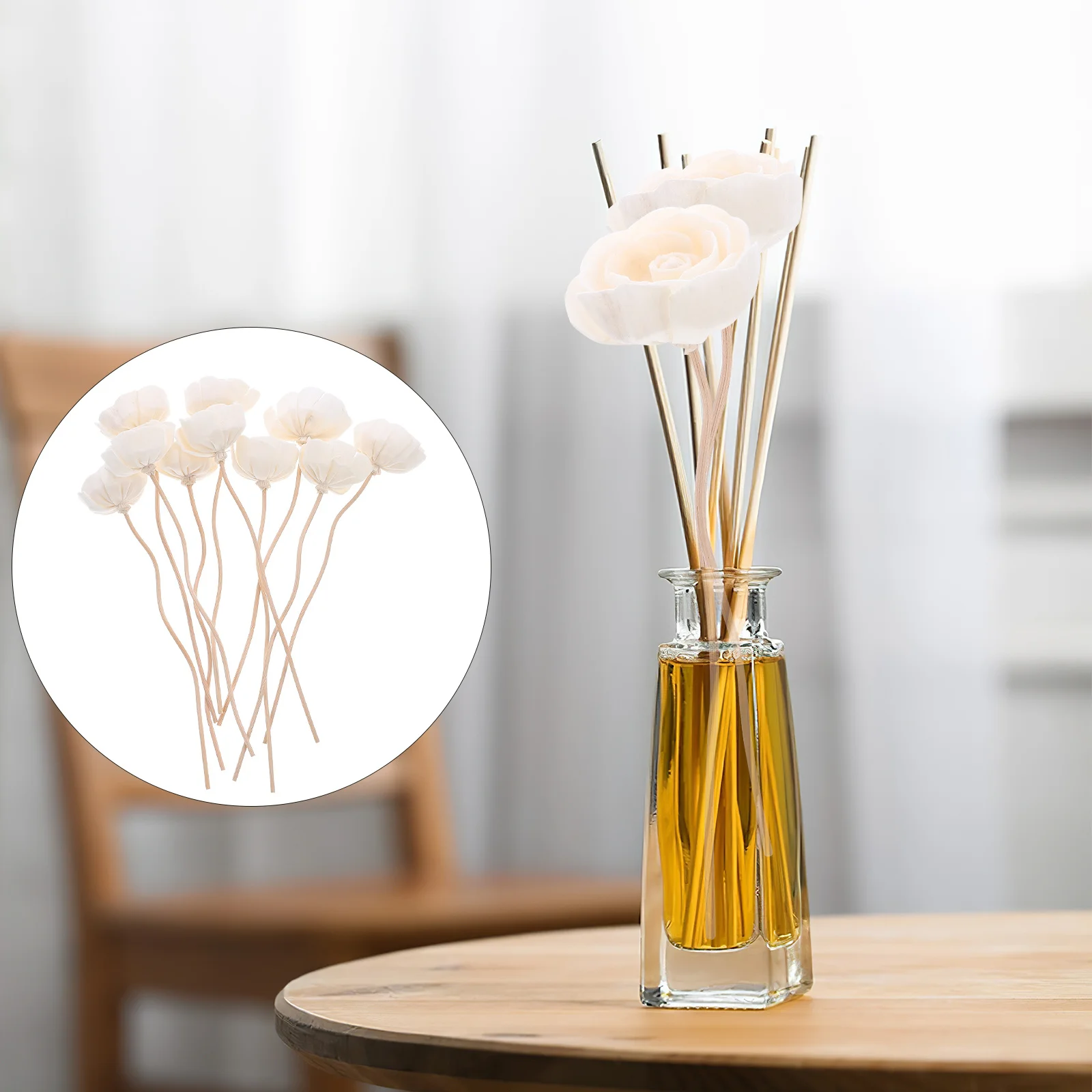 

10Pcs Essential Oil Diffuser Sticks Fast Fragrance Emitting Aromatherapy Reeds for Home Decor Bedroom Kitchen Scent Diffuser