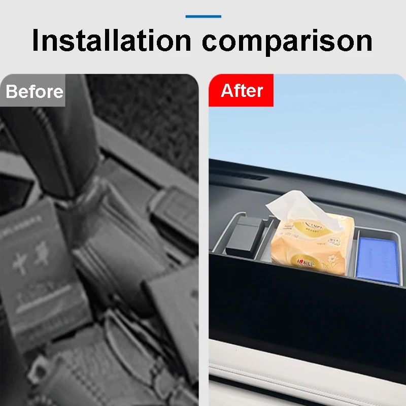 لجيلي غالاكسي E8 2024 2025 لوحة القيادة الأمامية للسيارة شاشة صندوق تخزين خلفي مضاد للأوساخ ملحقات مقاومة للماء الديكور الداخلي #2