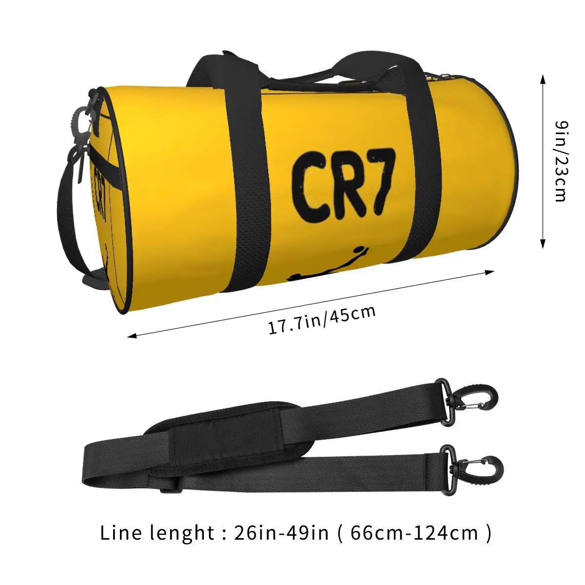 CR7-Cristiano-Ronaldo Round Large Capacity Travel Duffel Bag, Handheld travel bag, lightweight storage luggage bag