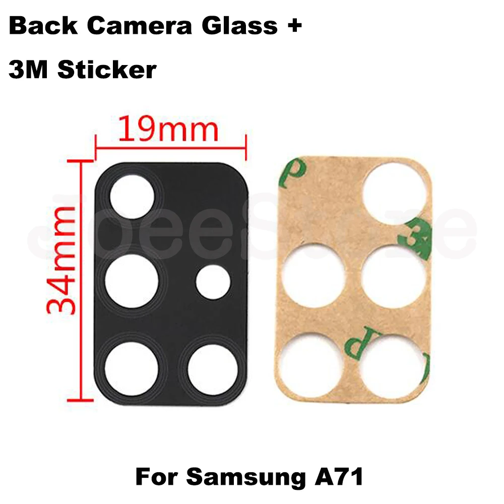 JoeeStore 10set Rear Back Camera Glass Lens For Samsung A30S A31 A41 A50 A50S A51 A70S A71 A70 With 3M Sticker Adhesive Repair