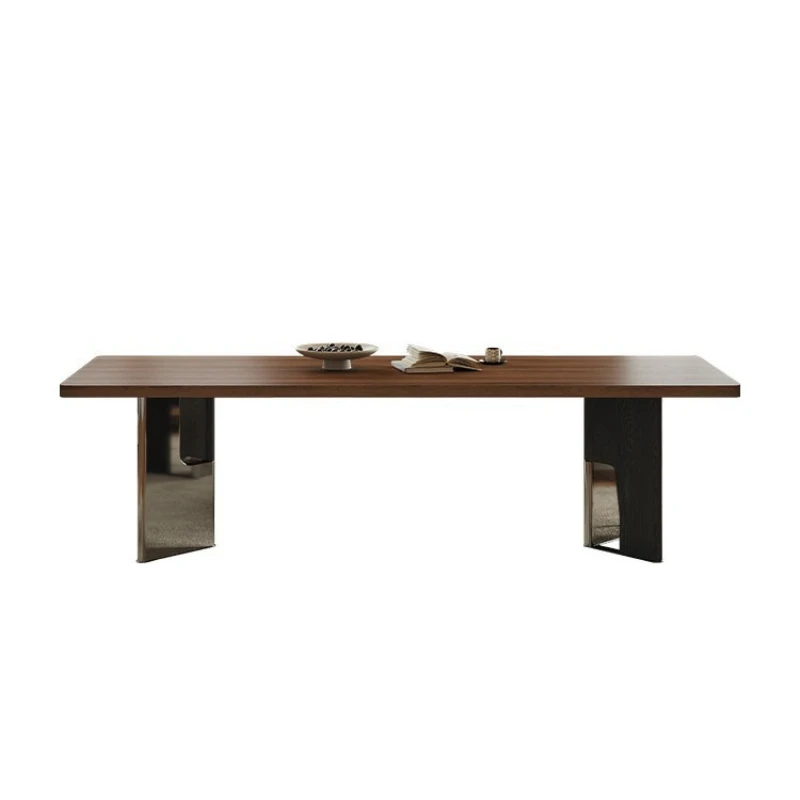 

Home living room modern simple solid wood grain rock slab dining table table