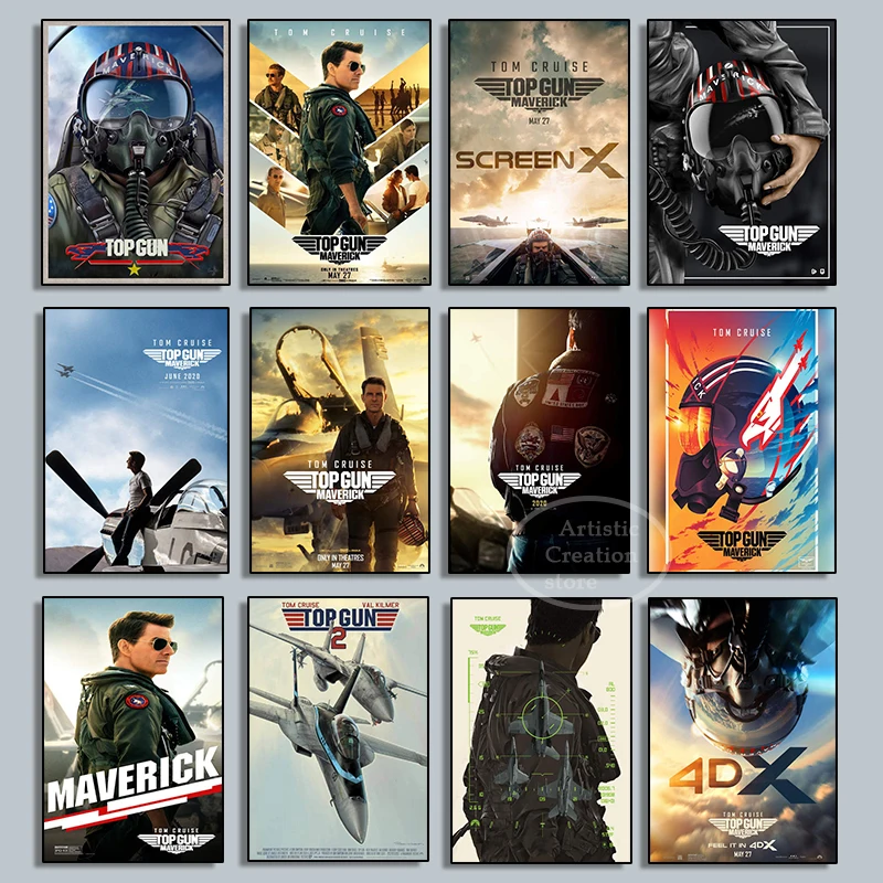 Top Gun Maverick New Movie Print Art Canvas Poster For Living Room Decor Home Wall Picture