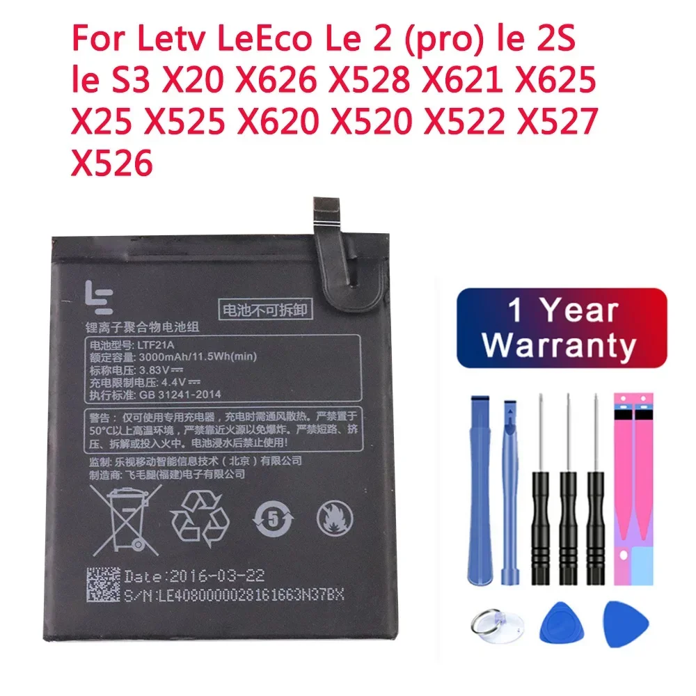 LTF21A Original Battery for Letv LeEco Le 2 (pro) le 2S le S3 X20 X626 X528 X621 X625 X25 X525 X620 X520 X522 X527 X526 Bateria