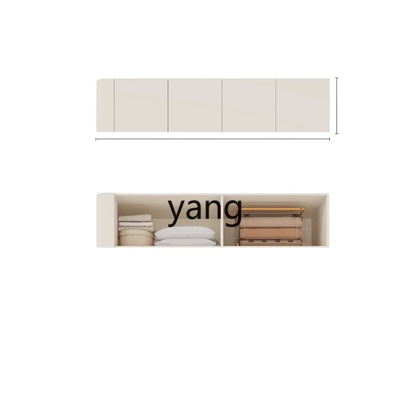 

LTT modern simple bedroom high arc wardrobe top storage cabinet side cabinet plus high wooden door