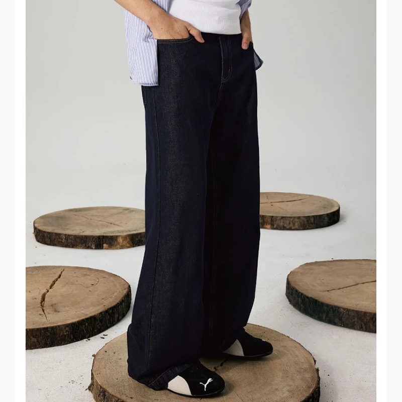 

Мужские джинсы в стиле Youthful Vitality: модные, винтажные, прямые, свободные, из денима, удобные повседневные брюки в американском стиле