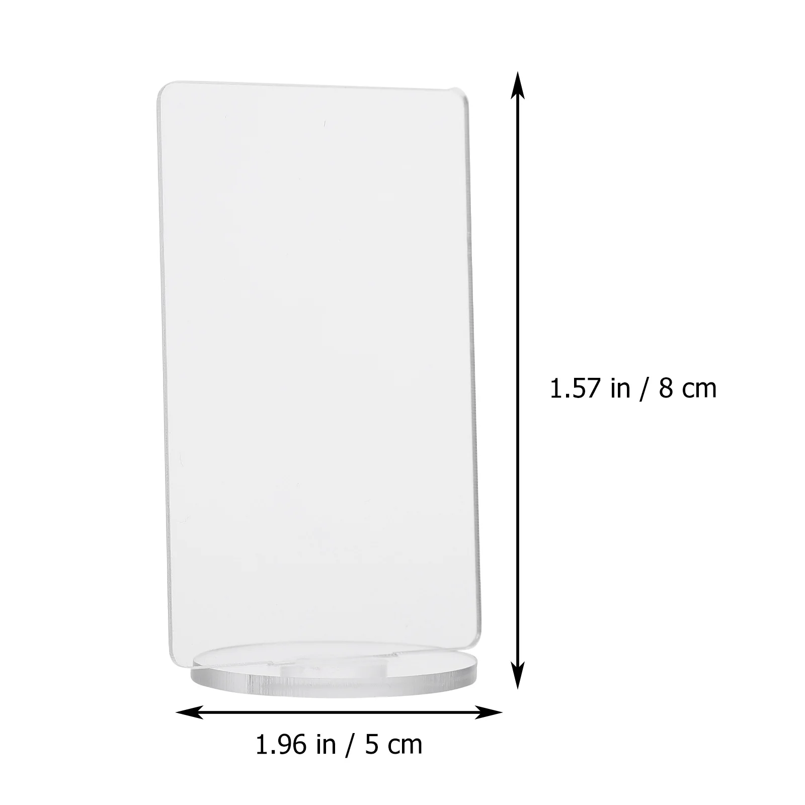 

5Pcs Acrylic Sign Holders Transparent Clear Crystal Block Stands for Cartoon Character DIY Table Number Card Sign Holder