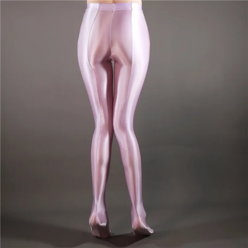 2024 New Design Ladies Dancing Sexy Ultra Thin Transparent Leggings Oil Glossy Plus Crotch Yoga Pants Thin Bright Many Color